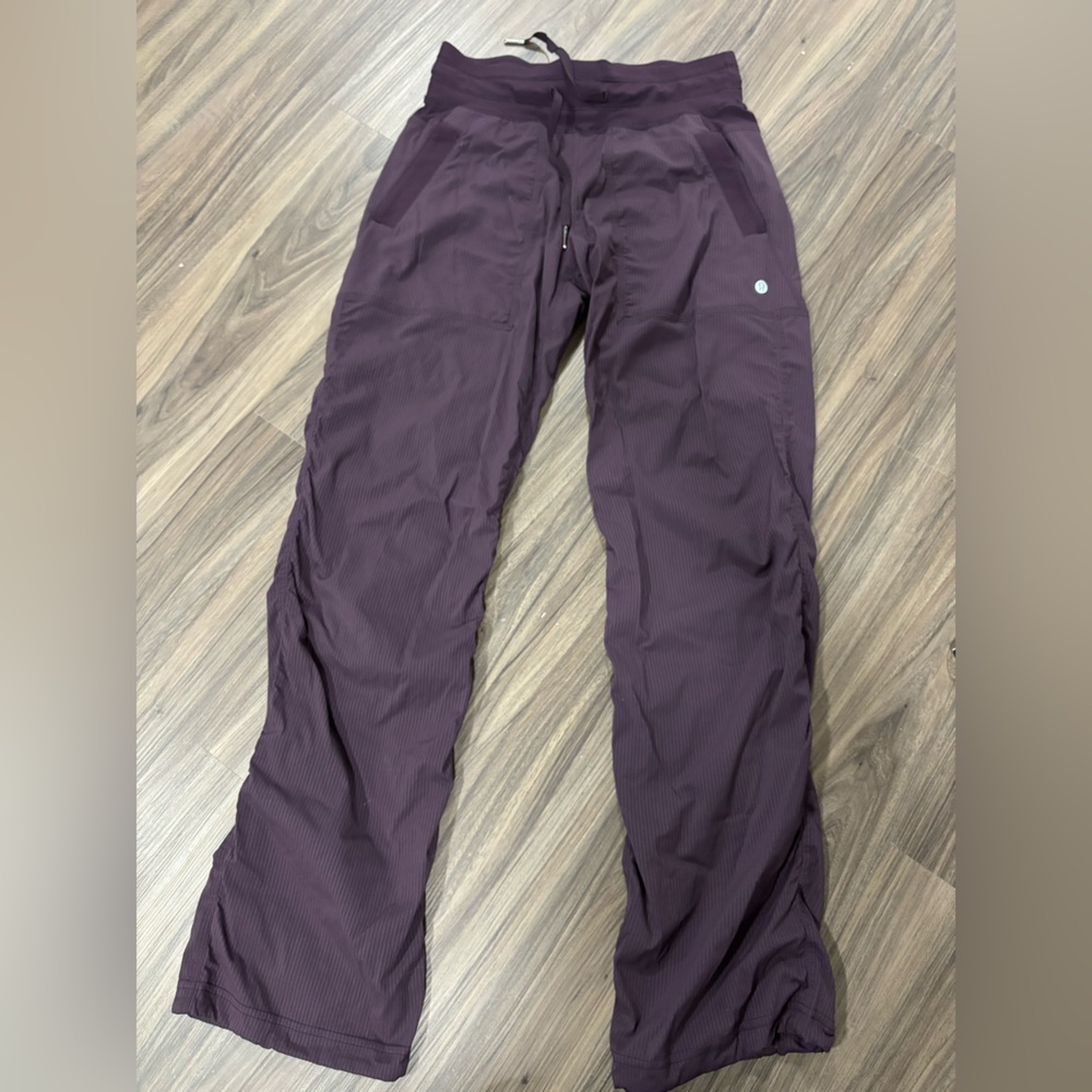 SOLD Lululemon plum purple mid rise dance studio pant regular length